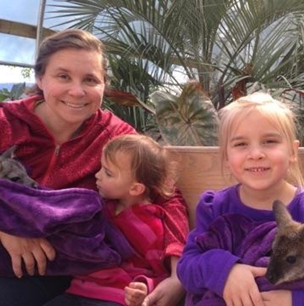 Sarah Stevens with her two daughters